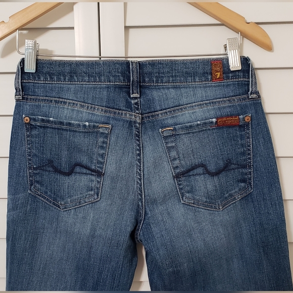 7 For all Mankind Women's Straight Leg Mid Rise Jeans Size 26 - Picture 4 of 14